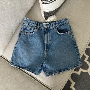 Zara denim mom shorts